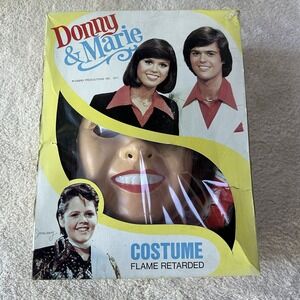 Vintage 1977 Jimmy Osmond Vacuform Plastic Halloween Mask & Costume Medium OSBRO